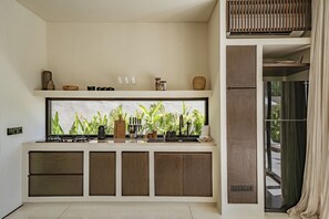 Luxury Villa, Pool View | Private kitchen