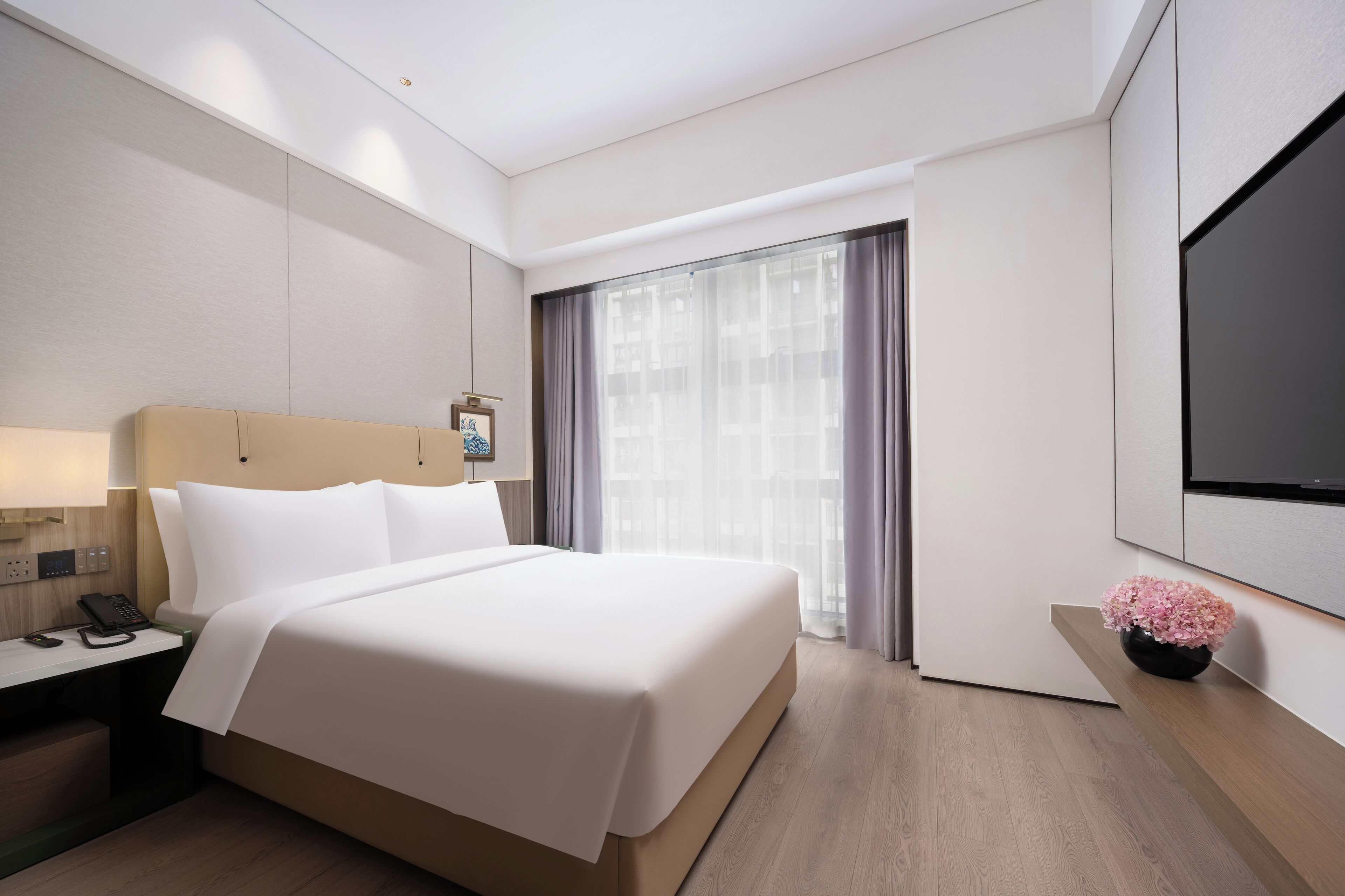 In-room safe, desk, laptop workspace, blackout drapes