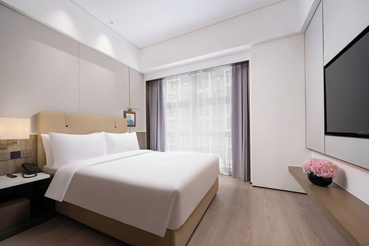 In-room safe, desk, laptop workspace, blackout curtains