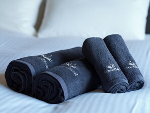 Hair dryer, towels