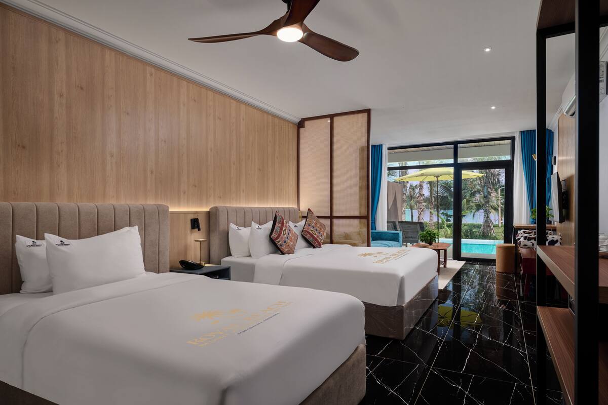 Ropa de cama de alta calidad y minibar 
