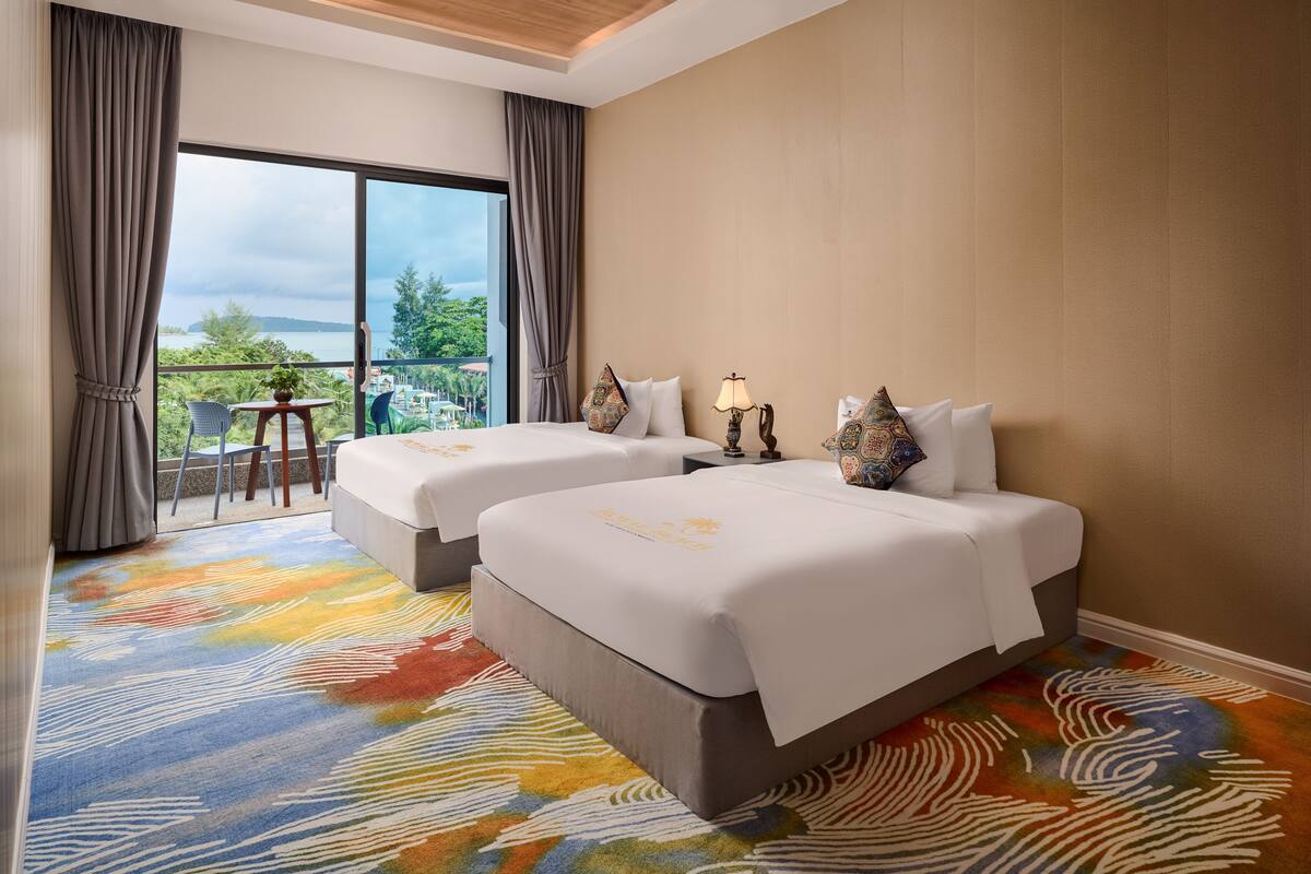 Ropa de cama de alta calidad y minibar 