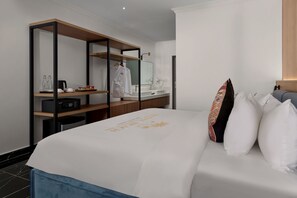 Ropa de cama de alta calidad y minibar