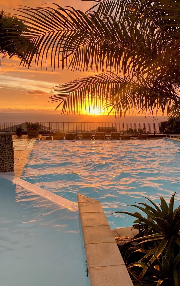 Piscine extérieure, piscine chauffée