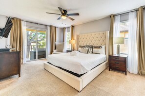 4 habitaciones, escritorio y tabla de planchar con plancha 