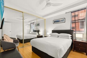 2 bedrooms, iron/ironing board, WiFi, bed sheets