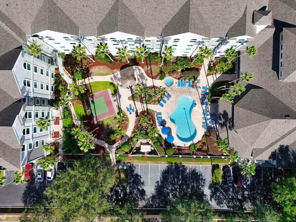 A heated pool