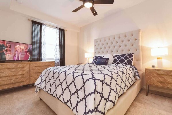 2 bedrooms, iron/ironing board, travel crib, WiFi