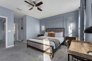 6 bedrooms, iron/ironing board, travel cot, WiFi