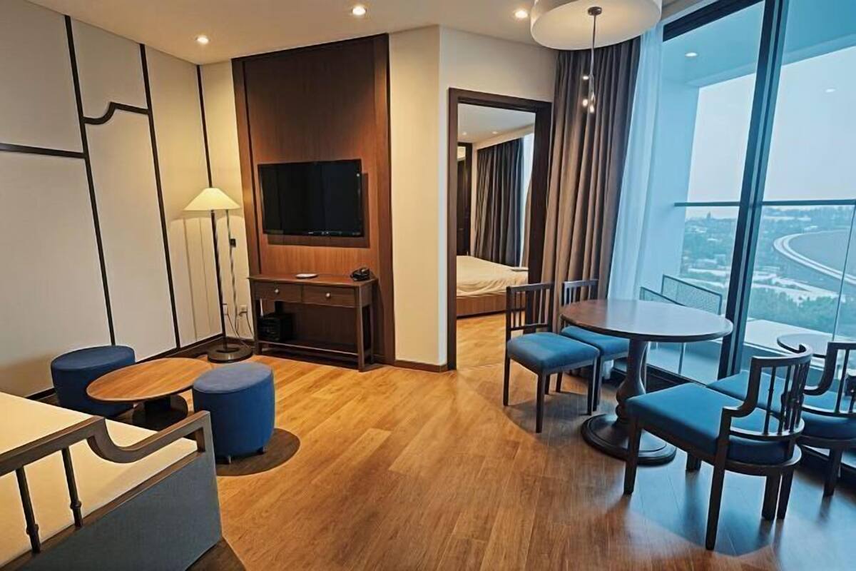 In-room safe, desk, laptop workspace, blackout drapes