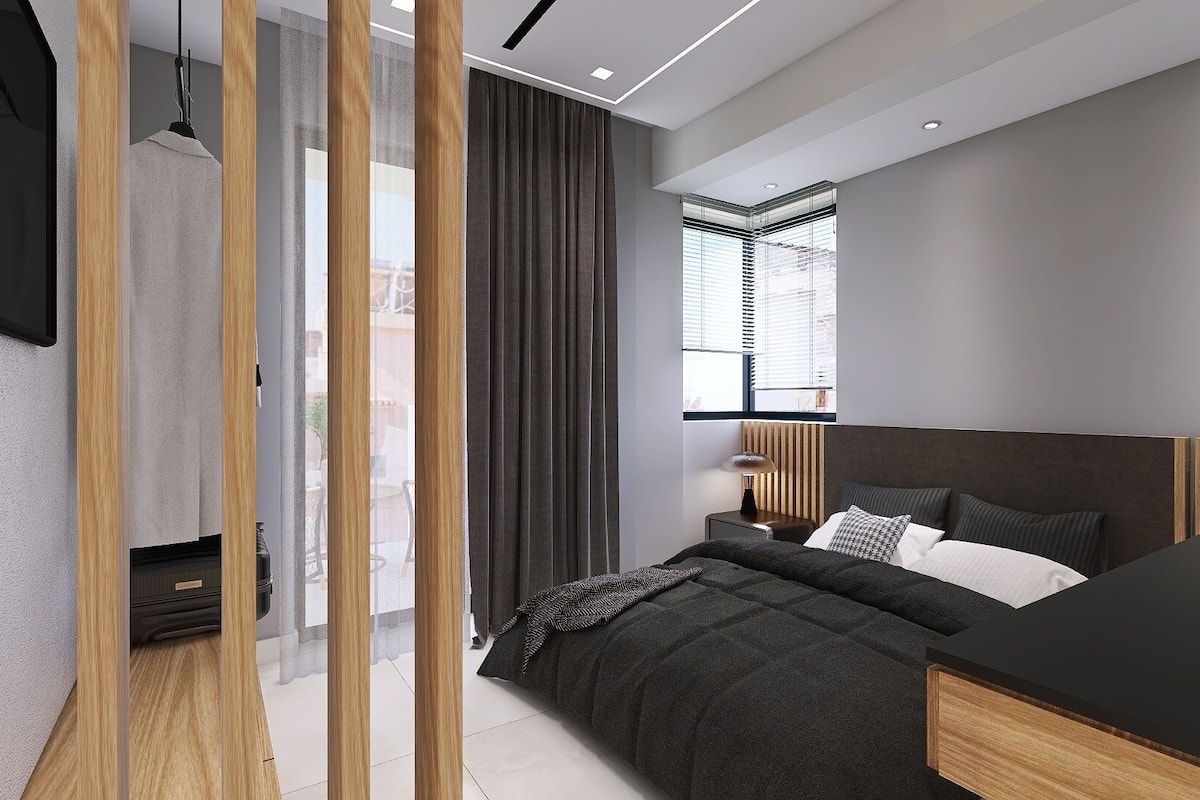 Apeliotes | 1 sovrum, sängtillbehör av högsta kvalitet och memory foam-madrasser