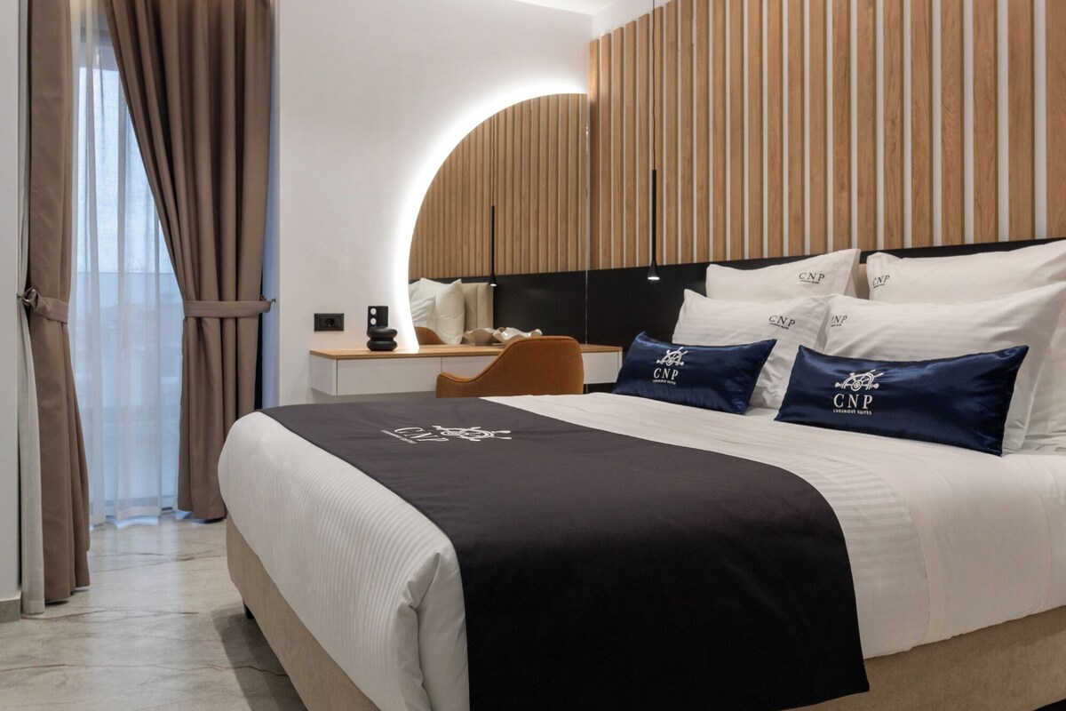 Luxe beddengoed, bedden met traagschuimmatras, een minibar