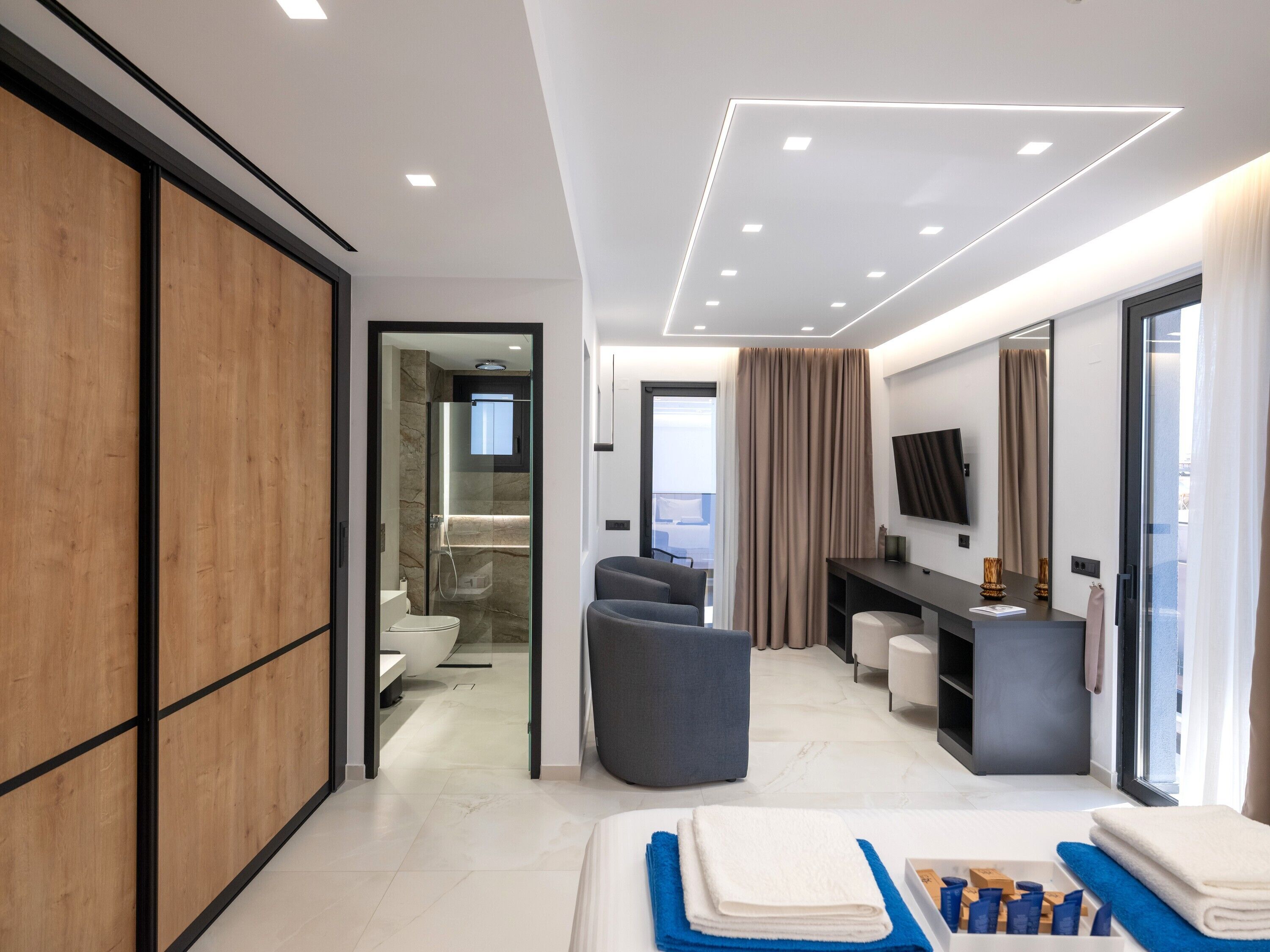 Premium bedding, memory-foam beds, minibar, in-room safe