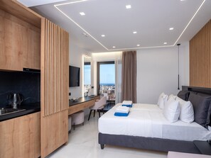 Kamer | Privékitchenette | Een kookplaat, een waterkoker, een broodrooster