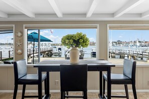 Dining - Waterfront Views, Shared Dock, & Short Walk to Beach, Shops & Surf | Edgewater B (Newport Beach)