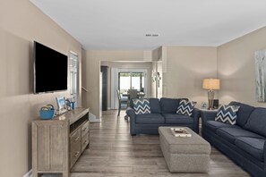 Smart-tv och eldstad