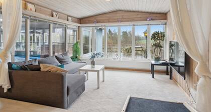 Pool house with space for relaxation