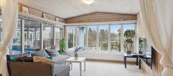 Pool house with space for relaxation