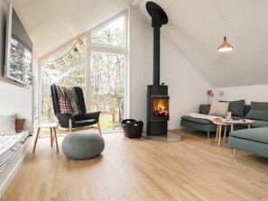 TV, fireplace, stereo