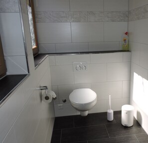 Dusche, Haartrockner, Handtücher