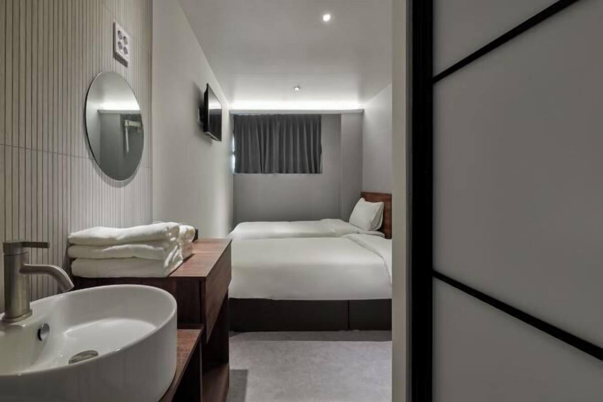 Desk, blackout curtains, iron/ironing board, free WiFi