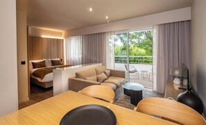 Estudio Deluxe, balcón, vistas al jardín | Ropa de cama de alta calidad, cunas gratuitas, wifi gratis