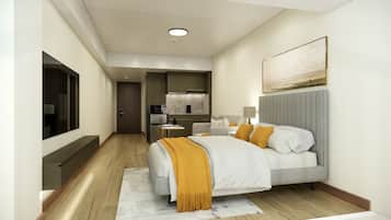 2 habitaciones, caja de seguridad en la habitación y escritorio