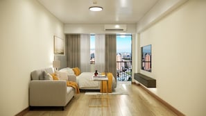 Kamer (Bay Suite Queen) | 2 slaapkamers, een kluis op de kamer, een bureau