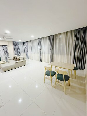 Down duvets, pillow-top beds, desk, laptop workspace