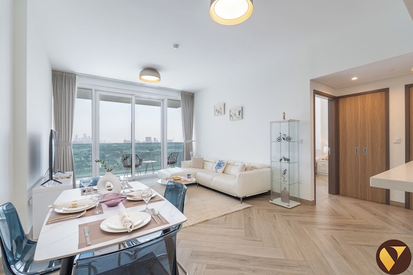 Appartement luxueux, vue sur le jardin | Aire de séjour