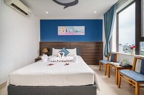 Deluxe dubbelrum | Skrivbord, ljudisolering, gratis wi-fi och sängkläder