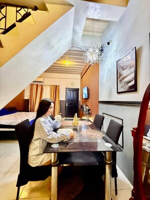 Appartement, 1 chambre, accessible aux personnes à mobilité réduite, fumeurs | Restauration