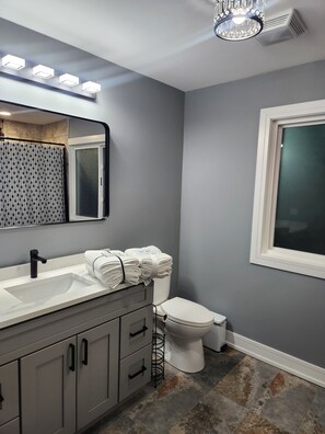 Towels, soap, toilet paper