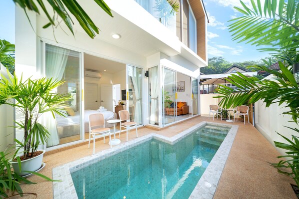 Vila luxo, 2 quartos, piscina particular | Piscina particular