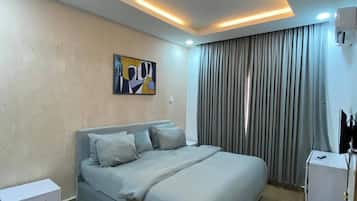 Economy Apartment, Balcony, City View | 1 bedroom, desk, laptop workspace, blackout drapes