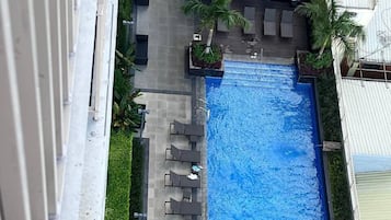 Condo conforto, 1 quarto, sacada, vista para a cidade | Terraço/pátio