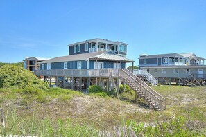 Exterior - Oceanfront Knotty Pelican in Oak Island: 5 beds, sleeps 12, pet-friendly retreat! (Oak Island)