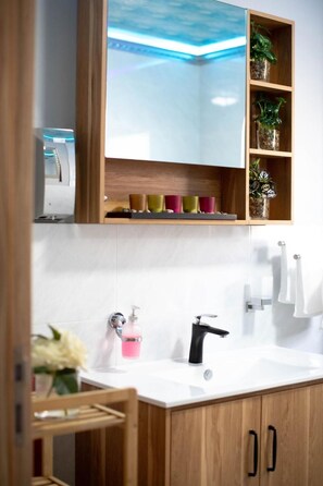 Appartement, 2 chambres, accessible aux personnes à mobilité réduite, fumeur | Salle de bain