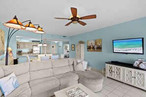 Smart TV, DVD player - Tops'l Resort Condo! Beach Views from Balcony, Walk to Beach, Pool & Hot Tub. (Miramar Beach)