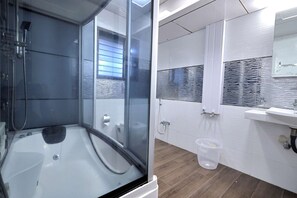Hair dryer, towels