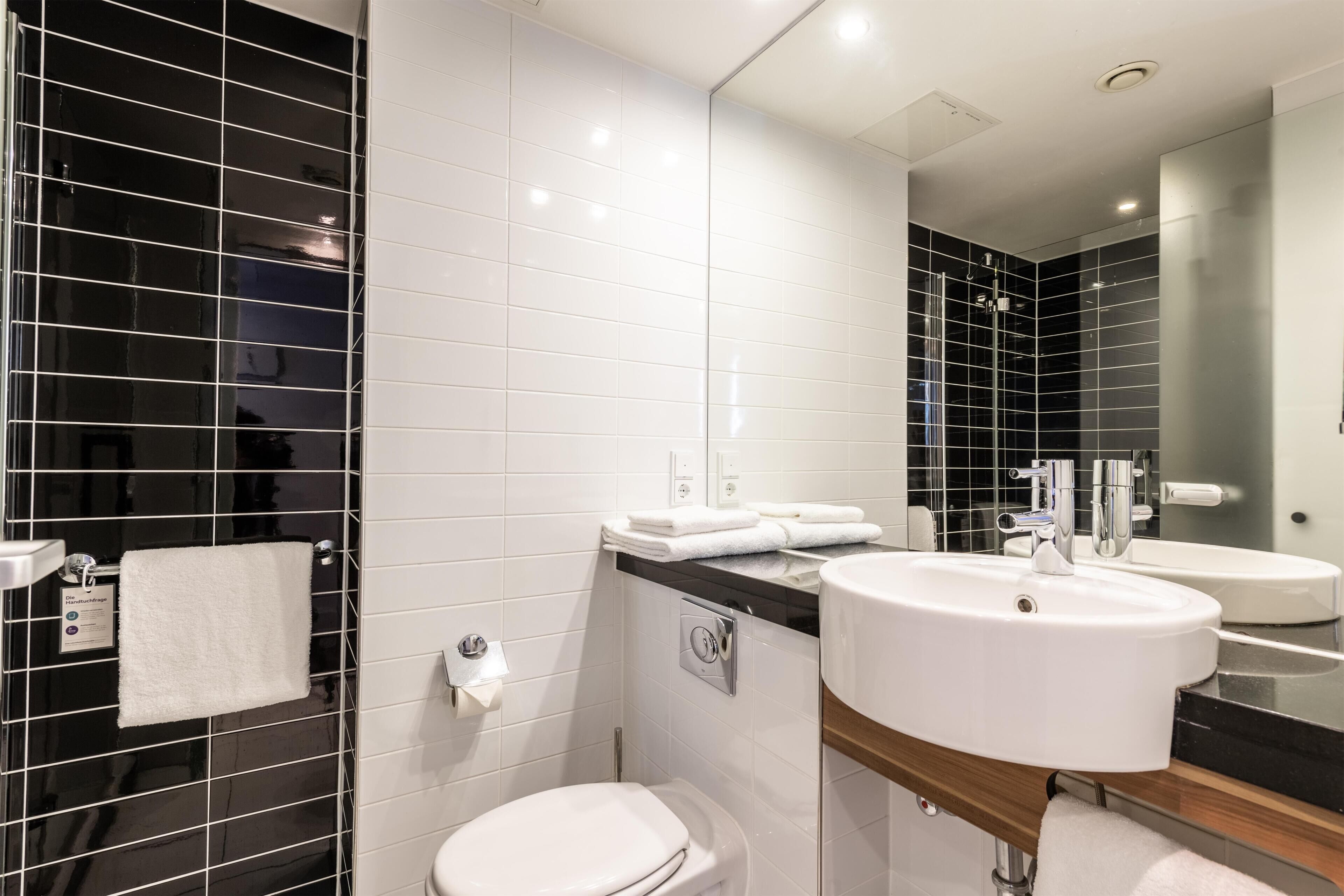 Towels, soap, toilet paper