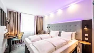 Habitación estándar con 2 camas individuales | Insonorización, wifi gratis y ropa de cama