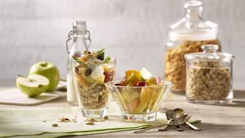 Dagelijks ontbijtbuffet (EUR 17.9 per persoon)