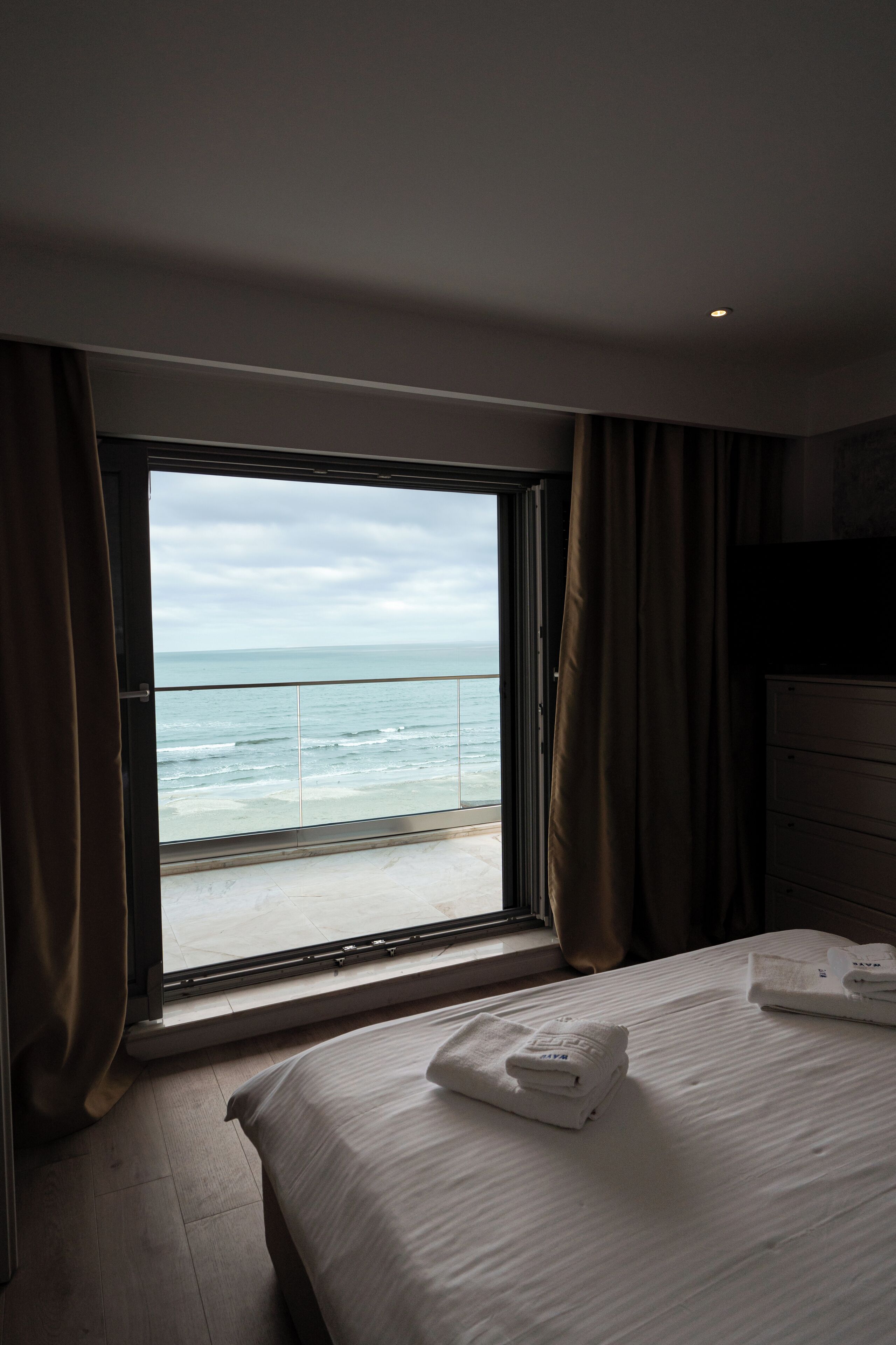 Penthouse Deluxe, vista al mar | Cortinas blackout, insonorización y tabla de planchar con plancha 