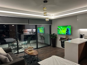 Apartment, Mehrere Schlafzimmer, Raucher, eigener Pool | Wohnzimmer