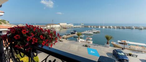 Deluxe Double Room, Balcony, Sea View | Property grounds