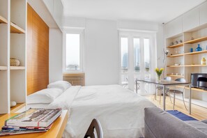 Comfort Apartment, City View | City view - Charming studio balcony near CityLife (Milan)