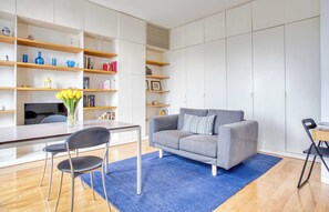 Comfort Apartment, City View | Living area - Charming studio balcony near CityLife (Milan)