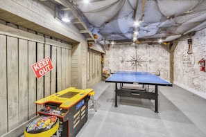 Enjoy a game of ping pong or table tennis in this sports-friendly space.