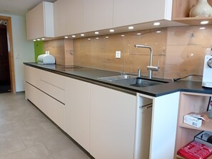 Fridge, oven, stovetop, dishwasher